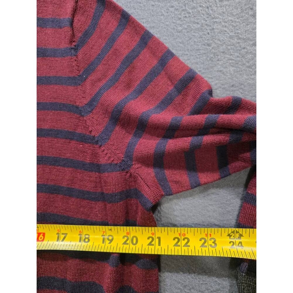 Talbots Wool blend Dress Knit Stripes Pockets Red Grey Blue Size 1X A010514 - Picture 4 of 8